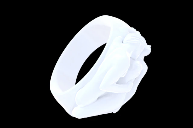 3d print ring art ring 3D Print Model .c4d .max .obj .3ds .fbx .stl .blend 