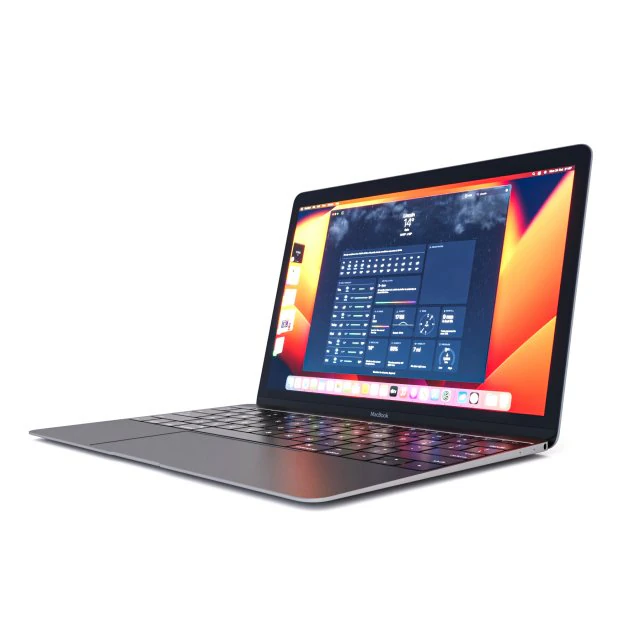 Apple Macbook Air Space Grey 3D Model .c4d .max .obj .3ds .fbx .stl .blend 