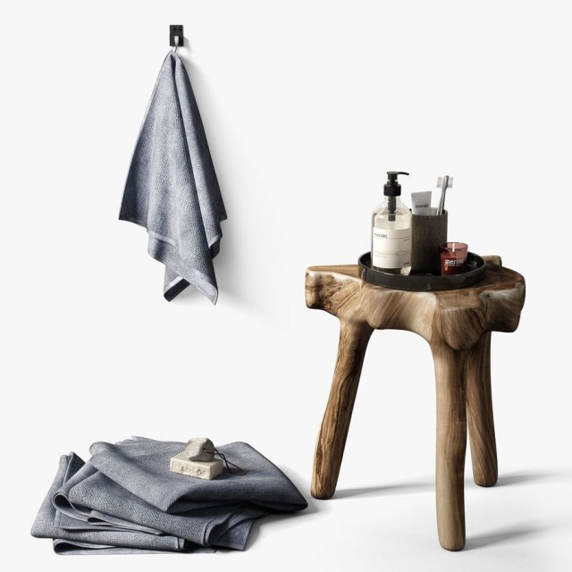 Bathroom accessories 001 3D 모델 .c4d .max .obj .3ds .fbx .stl .blend 