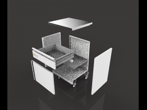 steel commode Modelo 3D