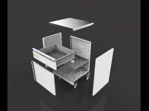 steel commode 3D Model