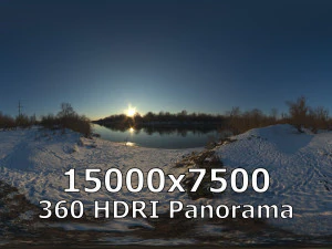 मुफ़्त 32 बिट नमूने के साथ एचडीआरआई नदी सूर्यास्त बनावट CG टेक्स्चर्स