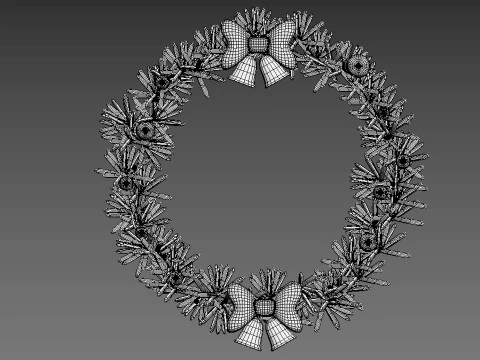 3Dクリスマスリース 3Dモデル