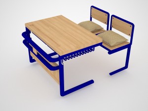 3ds max 2015 school desk 3D Model