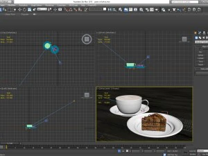 3ds max 2015 coffe and cake 3D Model