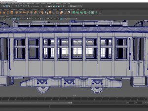 tram 3d model maya 2017 obj and fbx 3D Model