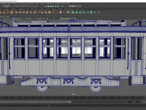 tram 3d model maya 2017 obj and fbx 3D Model