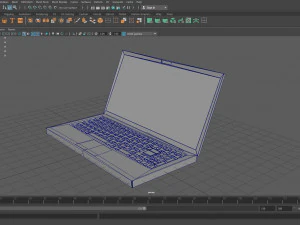 3d 로우 폴리 노트북 3D 모델