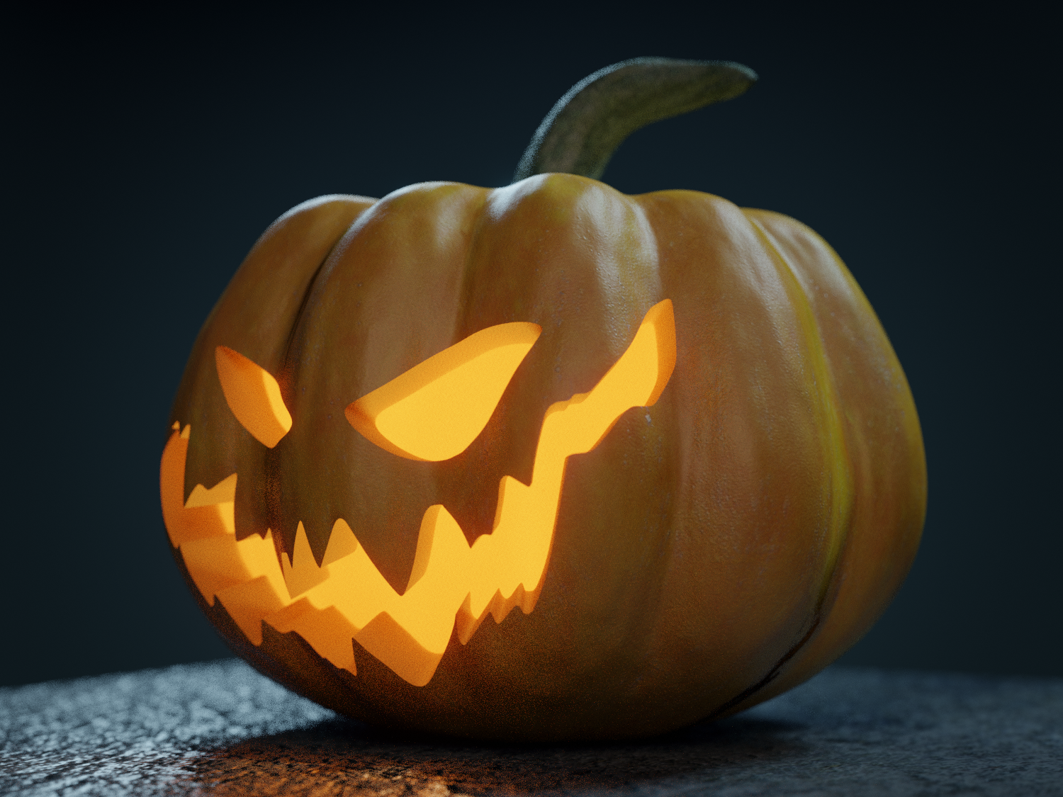 Halloween Pumpkin - Jack-o-lantern 3D Model in Vegetable 3DExport