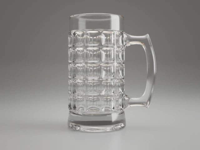 dimpled glass beer mug 3D Model .c4d .max .obj .3ds .fbx .stl .blend 