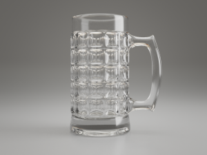 dimpled glass beer mug 3D Model