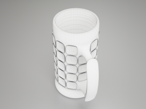 dimpled glass beer mug Modelo 3D