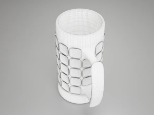 dimpled glass beer mug 3D Model