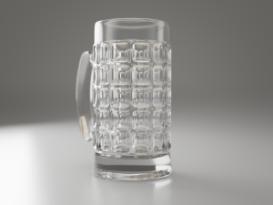 dimpled glass beer mug Modelo 3D