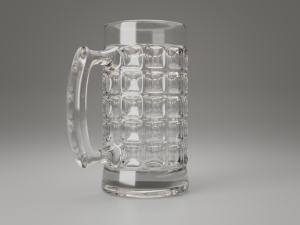dimpled glass beer mug Modelo 3D