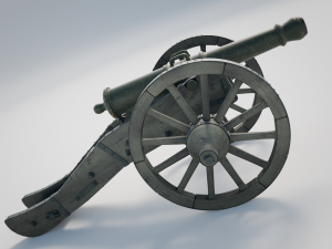 field cannon 3D Model