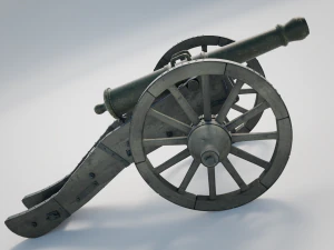 canon de campagne Modèle 3D