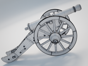 field cannon 3D 모델