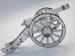 field cannon 3D Model