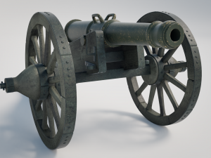 field cannon 3D 모델