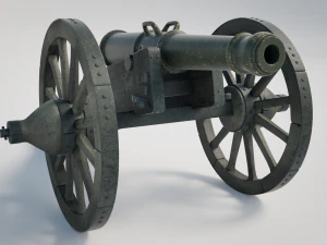 field cannon 3D Model
