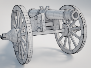 field cannon 3D 모델
