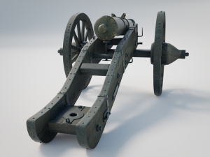 field cannon 3D 모델