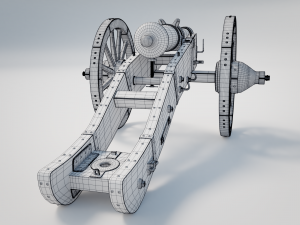 field cannon 3D 모델