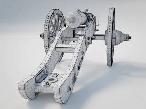 field cannon 3D Model