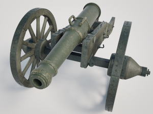 field cannon 3D 모델