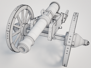 field cannon 3D 모델