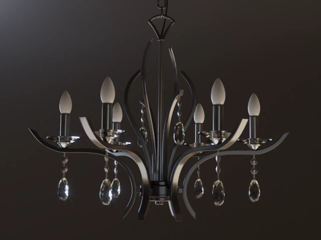 modern chandelier 3D Model .c4d .max .obj .3ds .fbx .stl .blend 