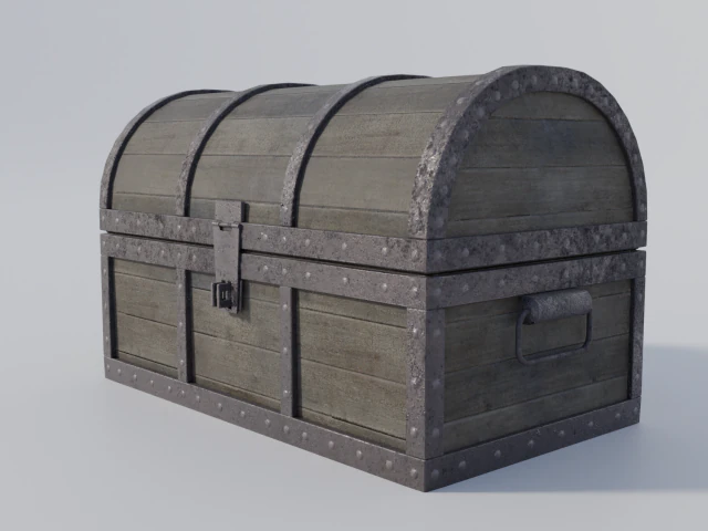 pirate treasure chest 3D Model .c4d .max .obj .3ds .fbx .stl .blend