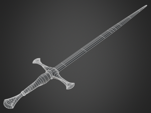 medieval long sword 3Dモデル