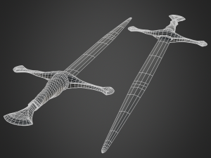 medieval long sword 3Dモデル