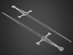 medieval long sword 3Dモデル