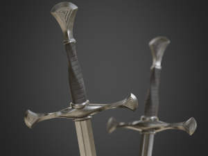 medieval long sword 3Dモデル