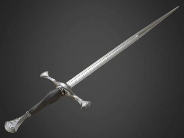 medieval long sword 3Dモデル .c4d .max .obj .3ds .fbx .stl .blend 