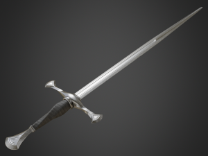 medieval long sword 3D Model