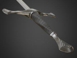 medieval long sword 3Dモデル