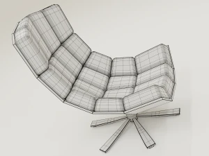 comfortable leather chair 3D Model