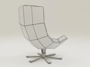 comfortable leather chair 3D Model