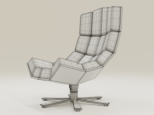 comfortable leather chair 3D Model