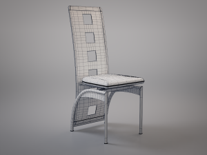 simple plastic chair 3D 模型