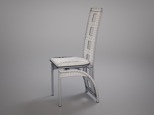 simple plastic chair 3D 模型