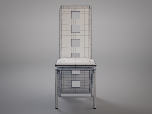 simple plastic chair 3D 模型