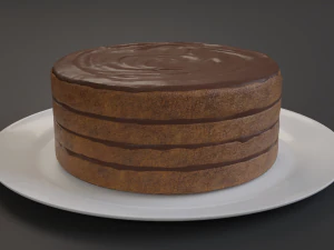 초콜릿 케이크 3D 모델