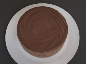 chocolate cake 3D Model