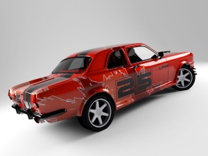 gaz 24 muscle car 3D Model