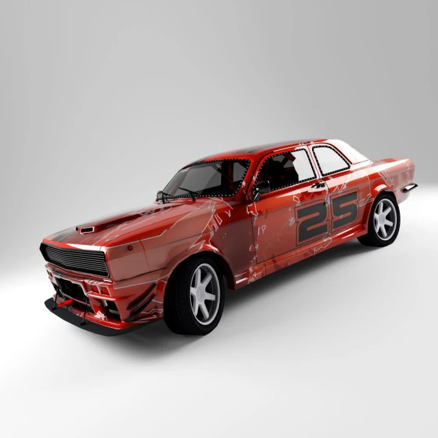 gaz 24 muscle car 3D Model .c4d .max .obj .3ds .fbx .stl .blend